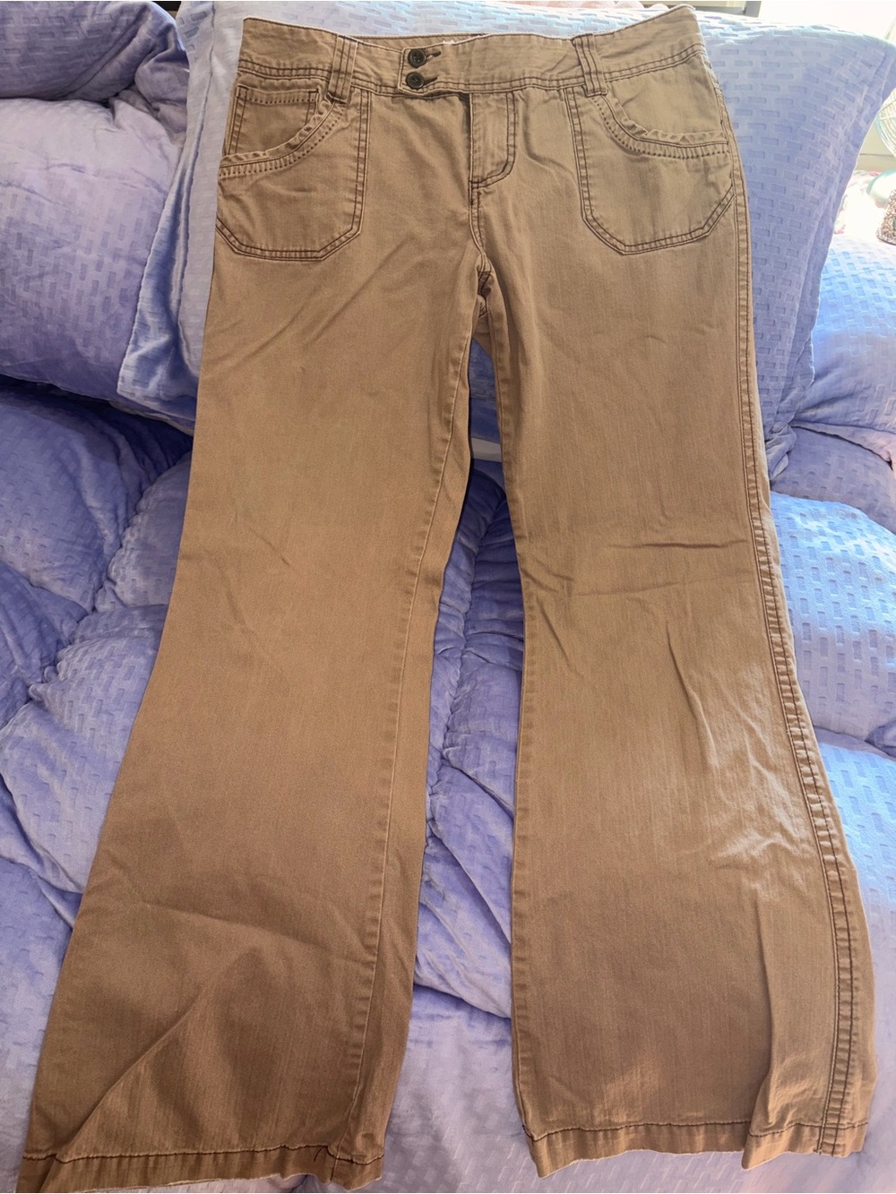 Maurices Light Tan Wide-Leg Pants